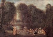 Die Zusammenkunft im Park Jean-Antoine Watteau